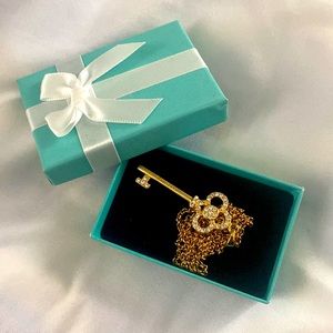 Tiffany & Company Crown Key Necklace-Gold